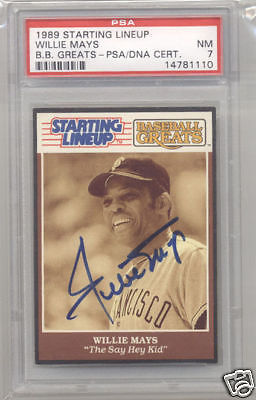 Willie Mays Autographed PSA Graded Greats Card